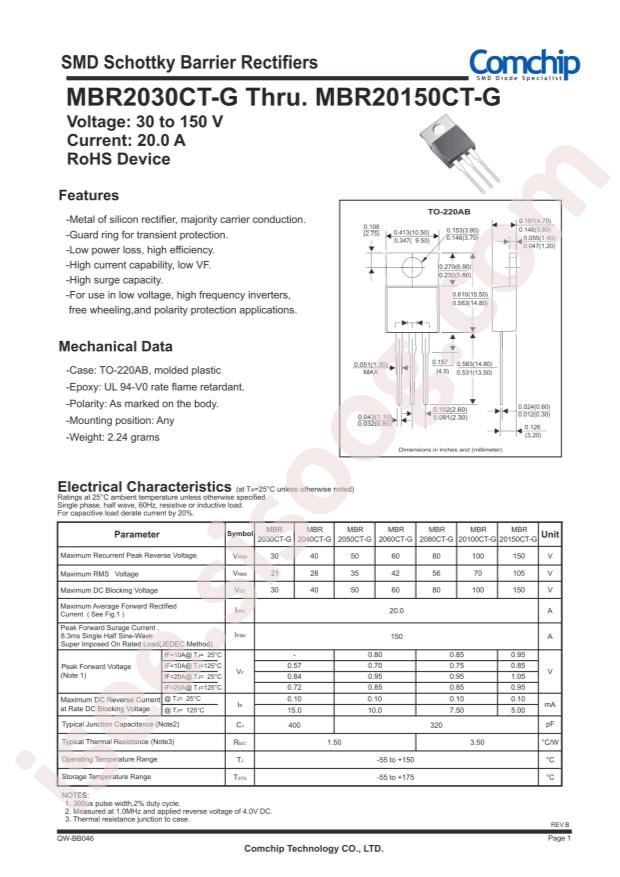 Comchip MBR2050CT-G