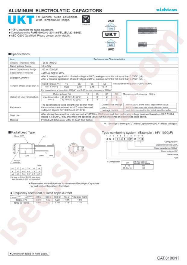 Nichicon UKT1V221MPD1TA