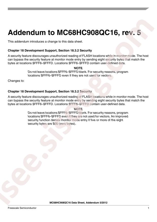 NXP MC908QC16VDSE