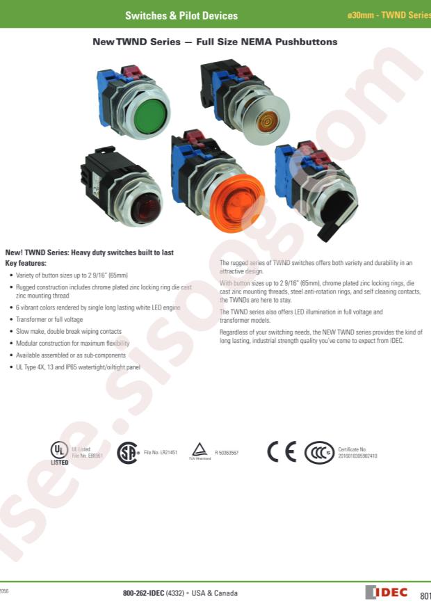 IDEC ALD22211DNUS-HW-U