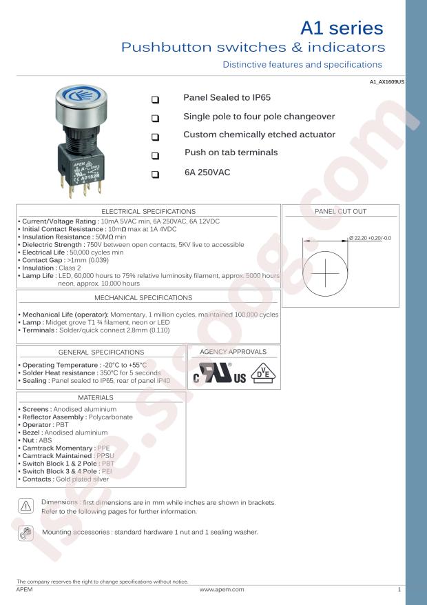 APEM A01MMB