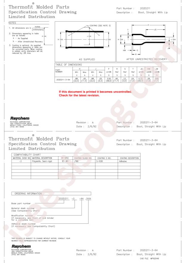 TE Connectivity 202D211-3-64/180-0-CS7225