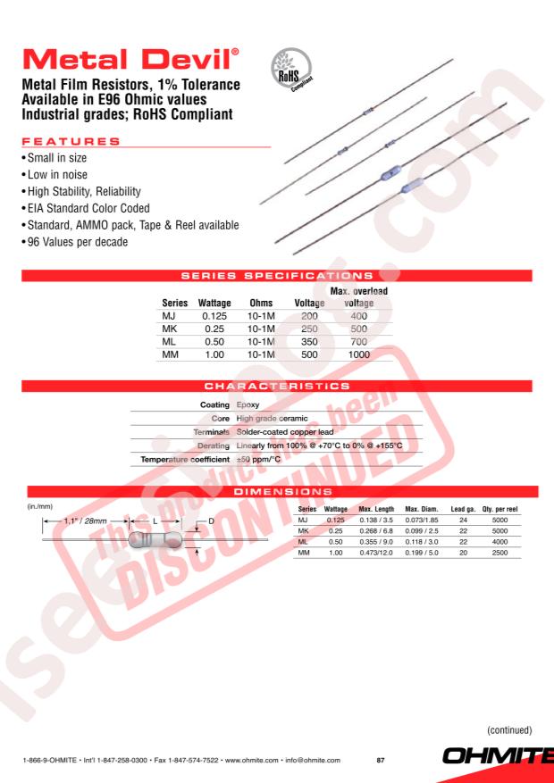 Ohmite MK1820FE-R52