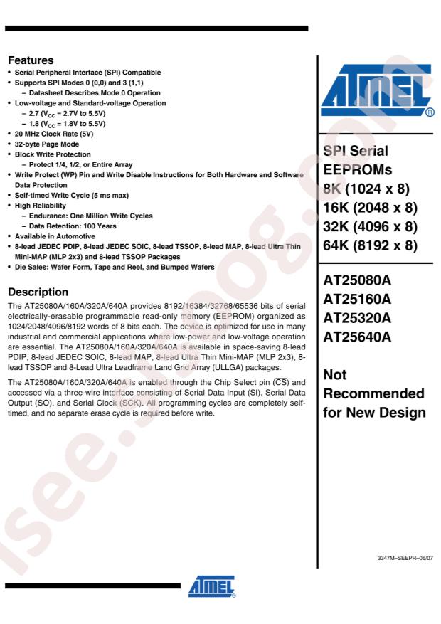 MICROCHIP AT25160A-10TU-1.8-T