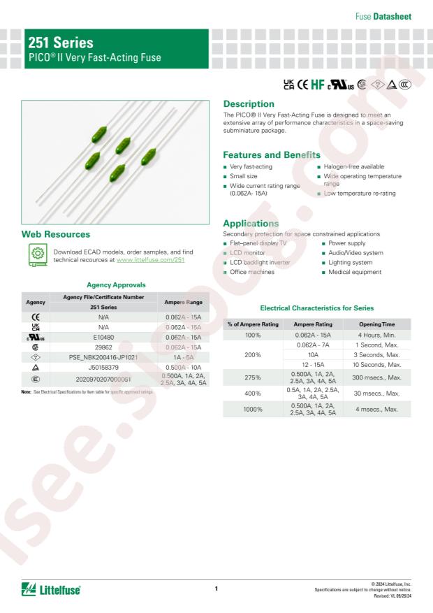 Littelfuse 0253.250VXL