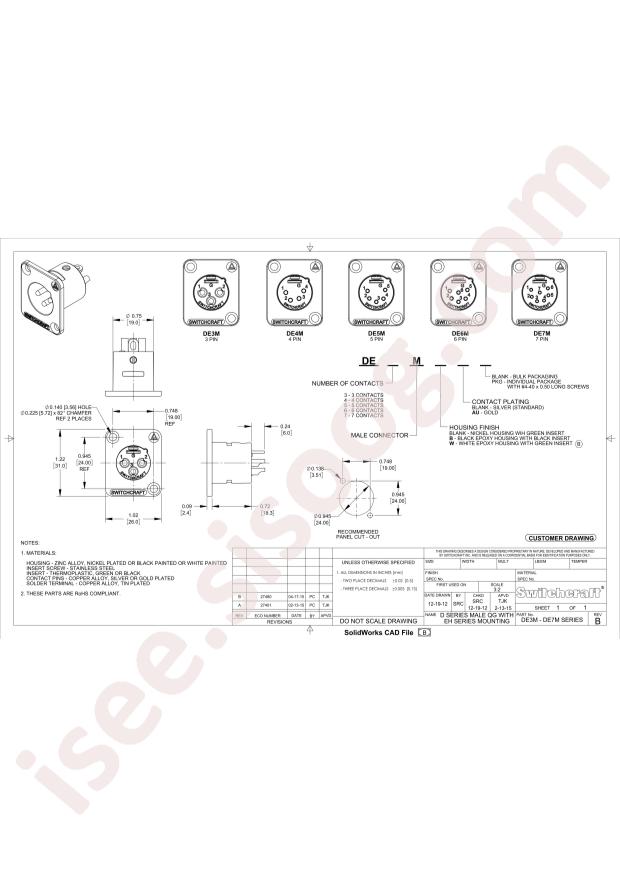 Switchcraft DE3MW