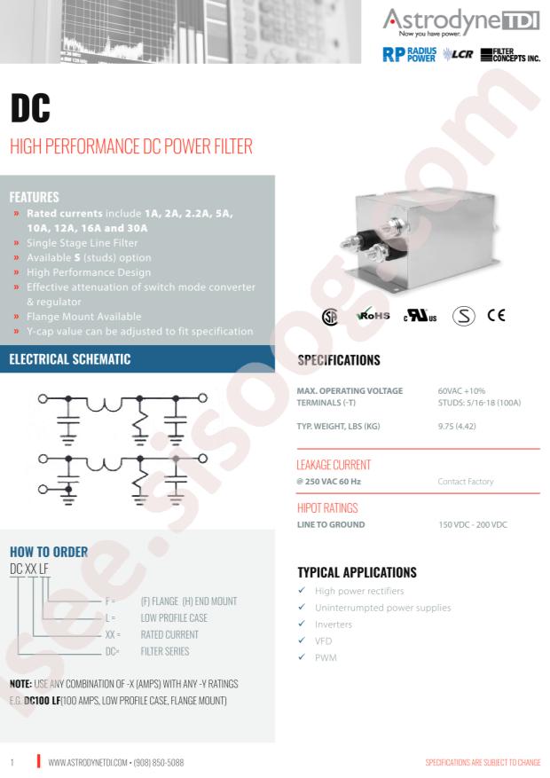 Astrodyne TDI DC200
