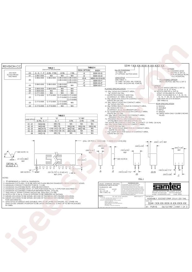 Samtec SSW-128-01-H-T