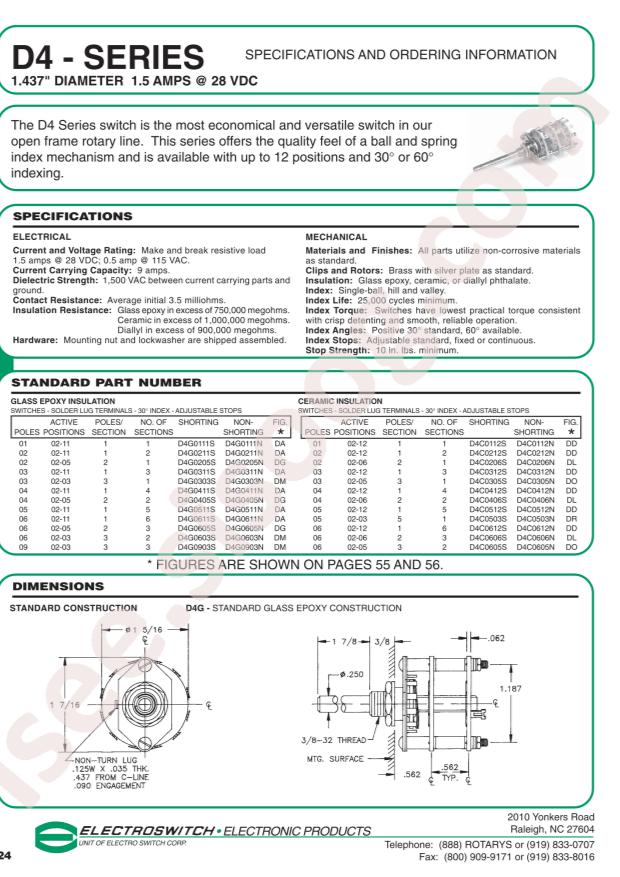 Electroswitch D4C0112N