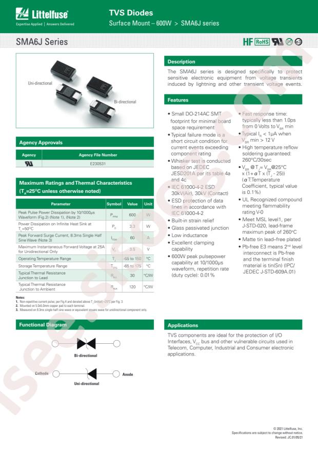 Littelfuse SMA6J36A