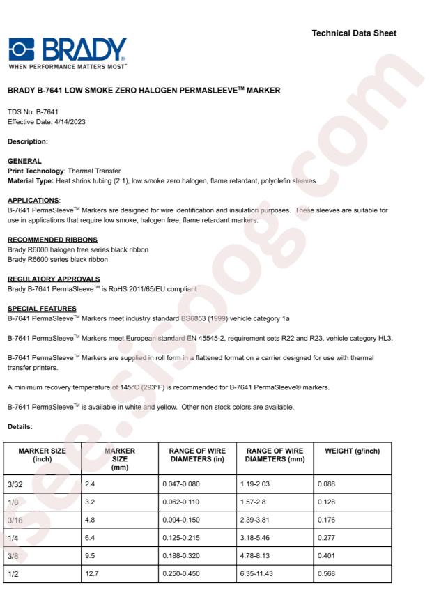 Brady Corporation ZH-2000-2-WT-J