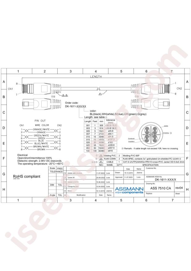 Assmann WSW Components DK-1611-015/B