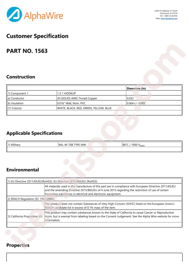 Alpha Wire 1563 BR001