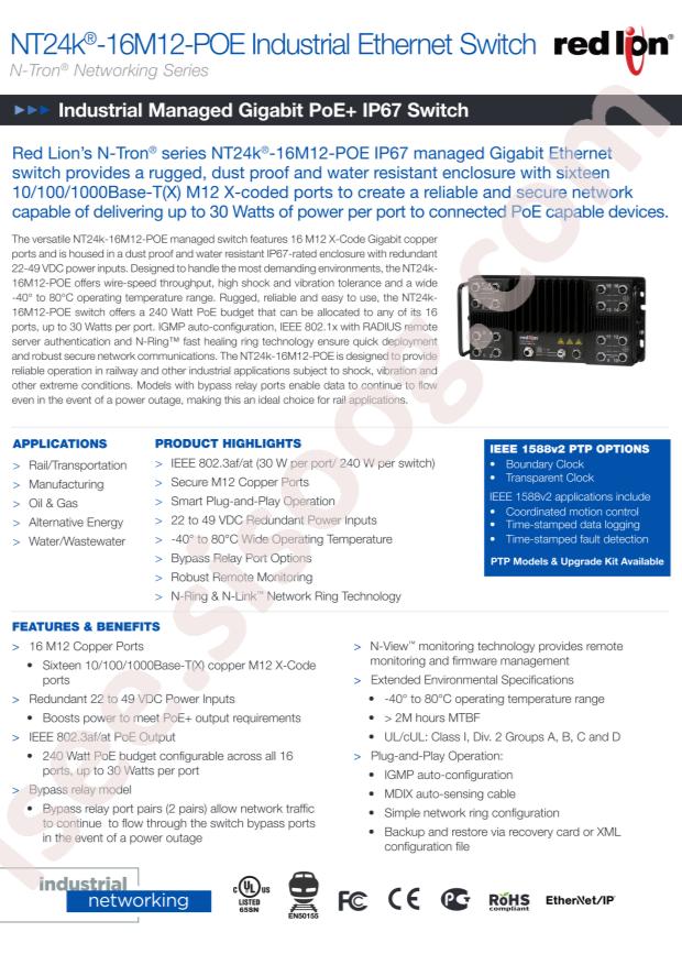 Red Lion Controls CAT5E-XM12-XAM12-100