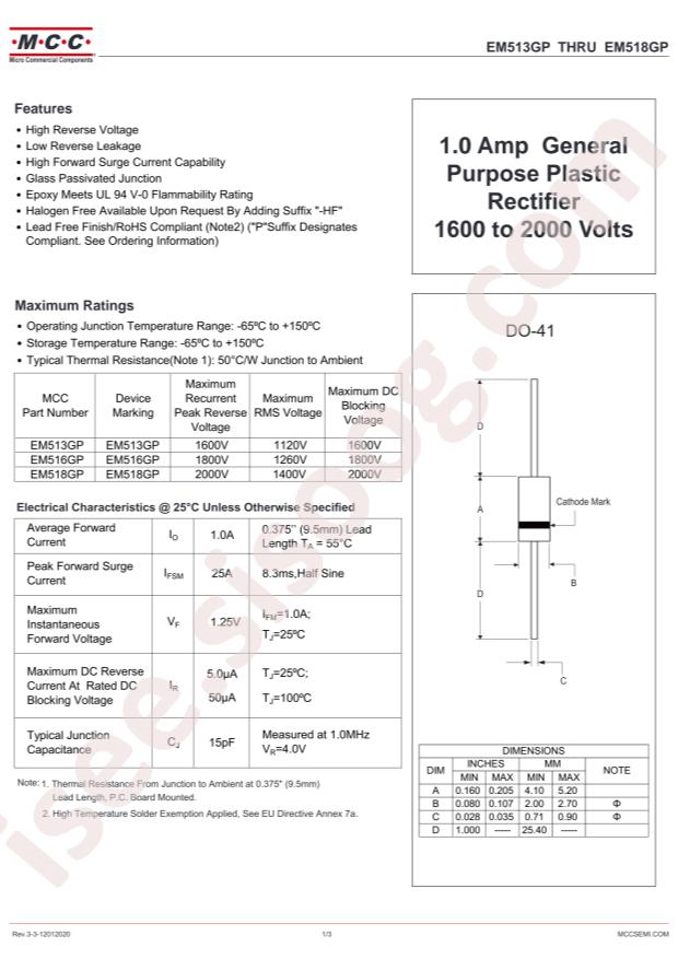 MCC EM518GP-AP