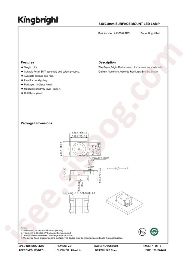 Kingbright AA3528ASRC