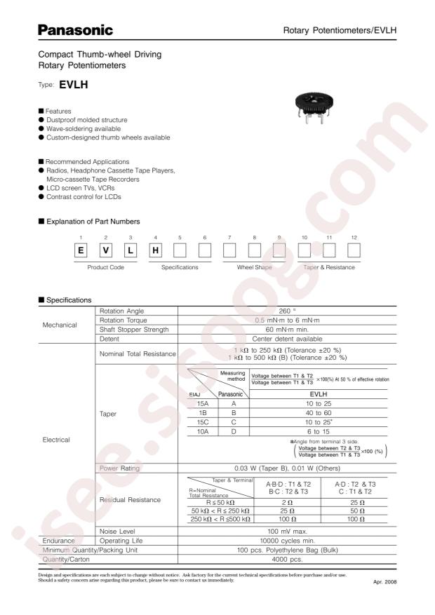PANASONIC EVL-HFKA05A24