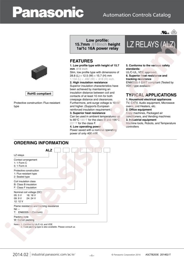 PANASONIC ALZ22F18