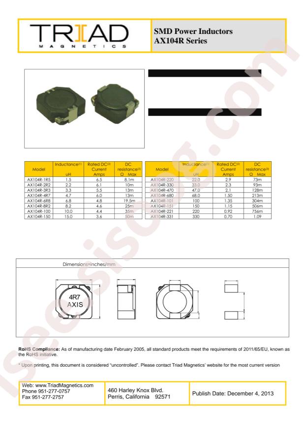 Triad Magnetics AX104R-680