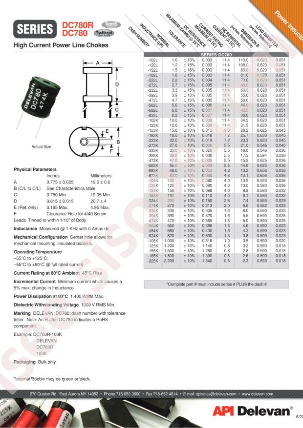 API Delevan DC780-154K