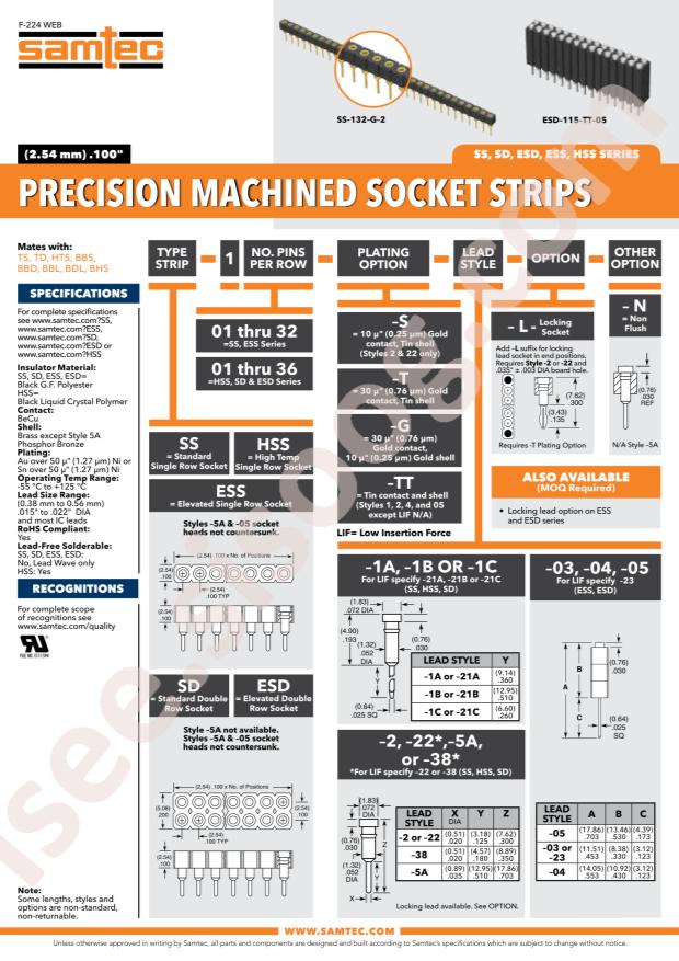 Samtec SS-132-T-29-N
