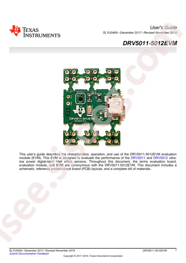 TI DRV5011-5012EVM