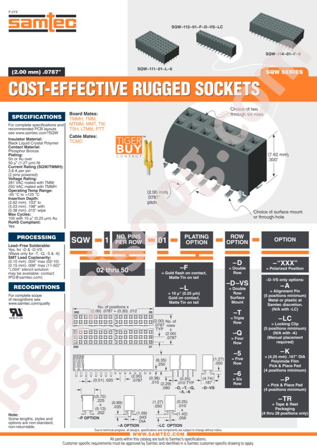 Samtec SQW-121-01-L-T