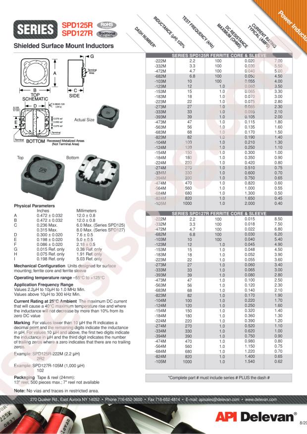 API Delevan SPD127R-153M