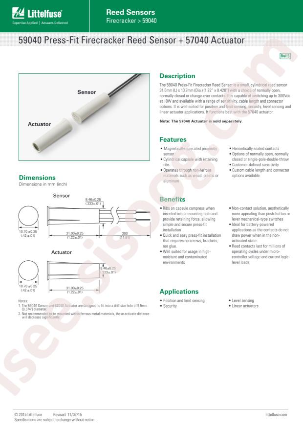 Littelfuse 59040-3-U-02-A