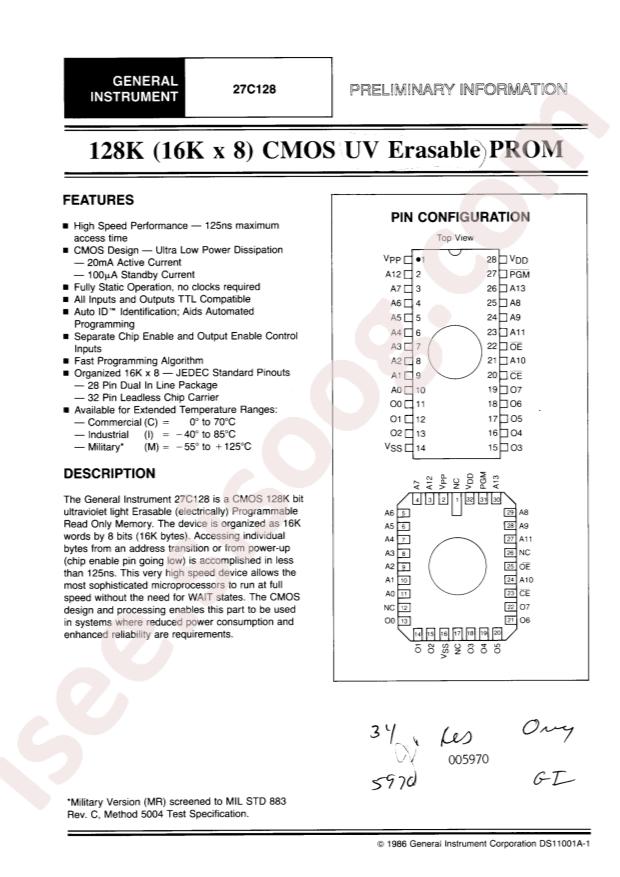 Rochester Electronics 27C128-12MD