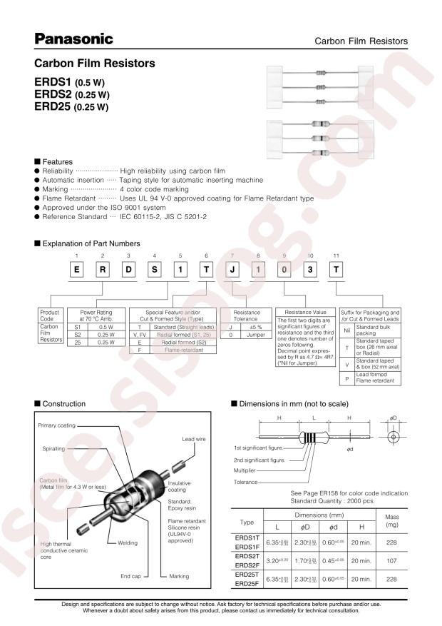 PANASONIC ERD-S1TJ434V