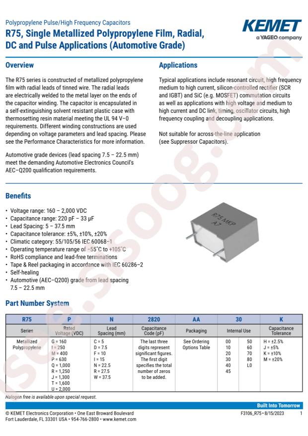KEMET R75ID2470Z340J