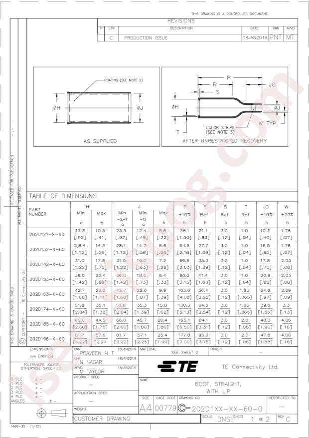 TE Connectivity 202D121-4-60-0-CS5077