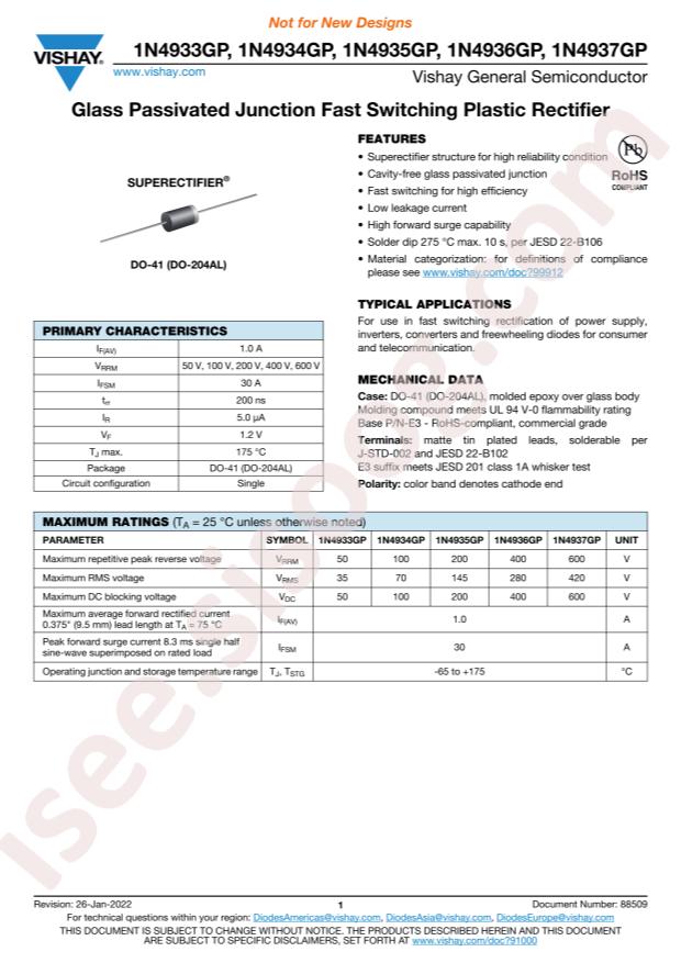 VISHAY 1N4937GP-E3/73
