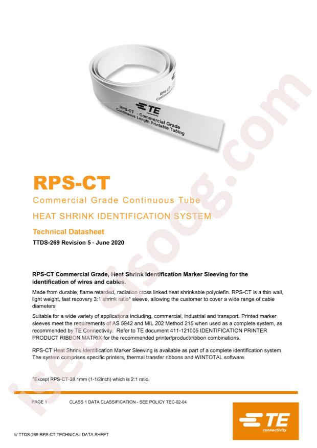 TE Connectivity RPS-CT-50M-25.4-OUT-0