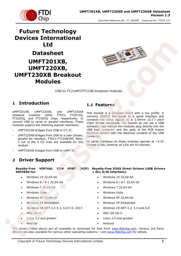 FTDI UMFT220XB-01