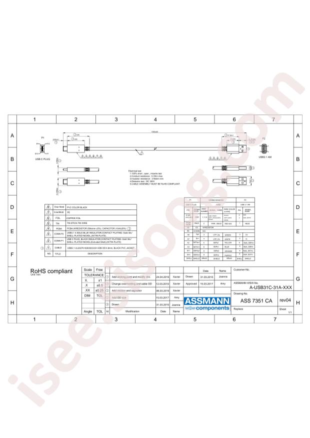 Assmann WSW Components A-USB31C-31A-100