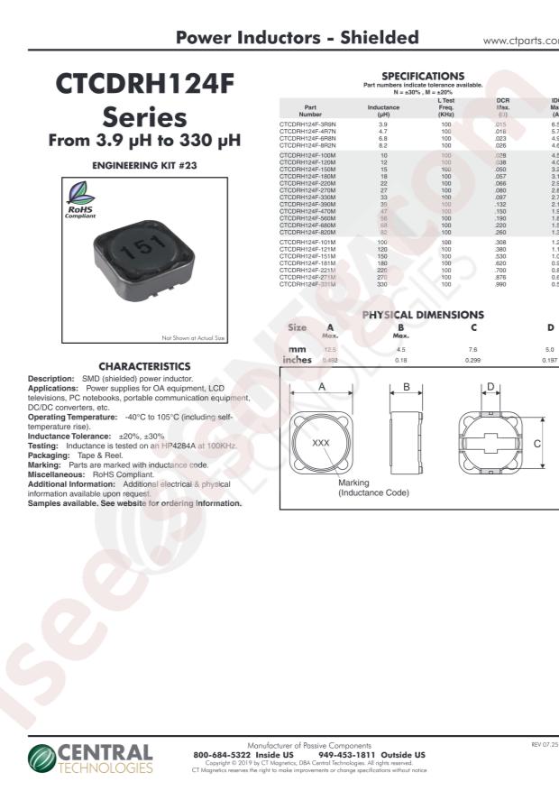 Central CTCDRH124F-4R7N