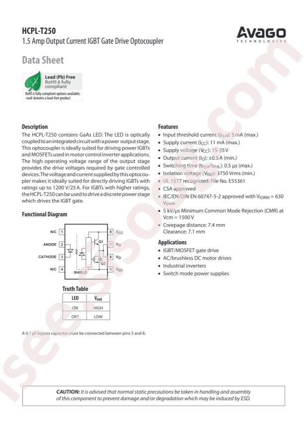 Broadcom HCPL-T250-060E