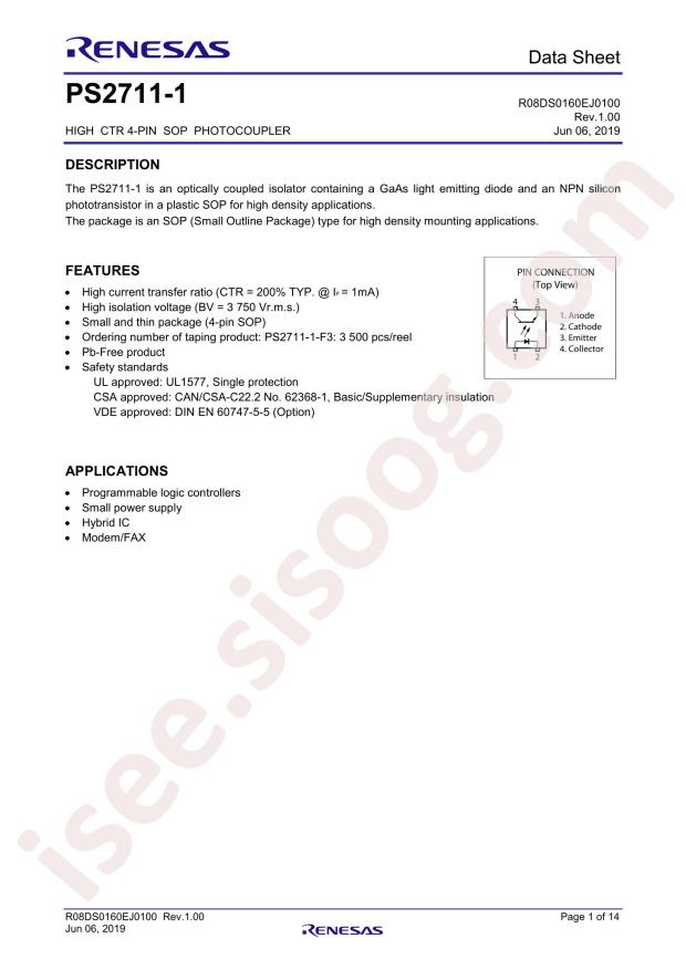 RENESAS PS2711-1-A