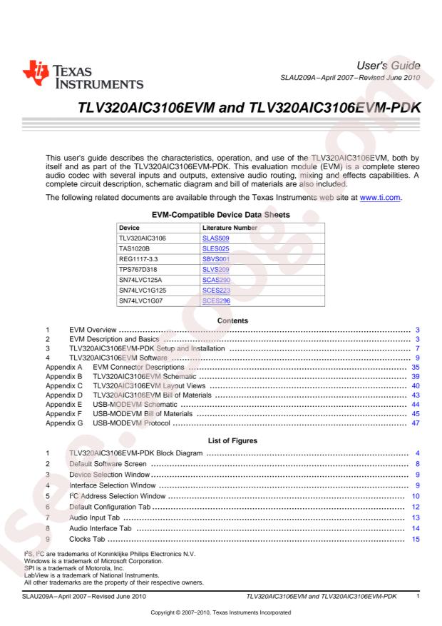 TI TLV320AIC3106EVM-K