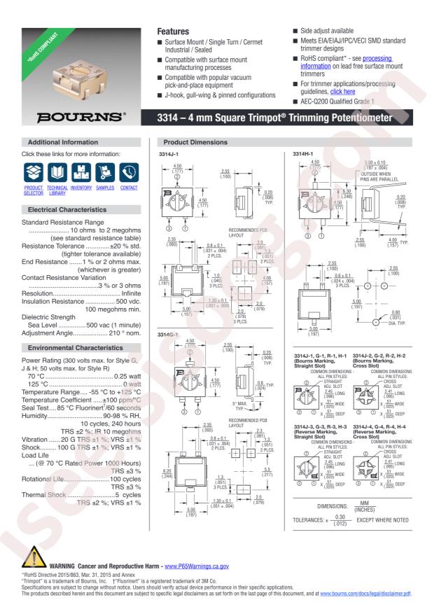 BOURNS 3314R-1-103E