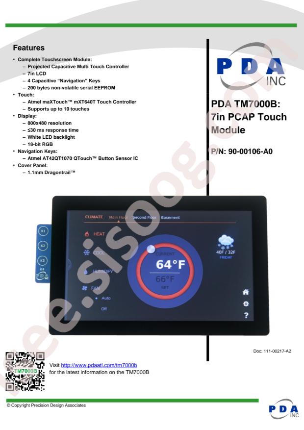 Precision Design Associates, Inc. TM7000B
