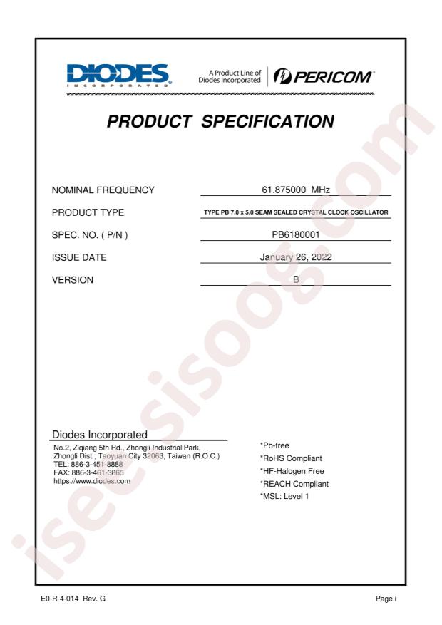 DIODES PB6180001