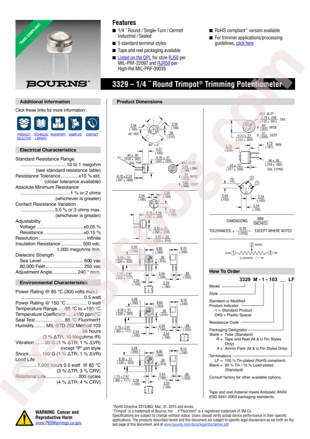 BOURNS 3329X-1-202LF