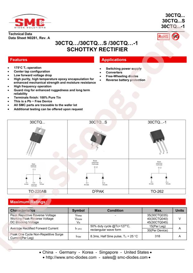 SMC 30CTQ045