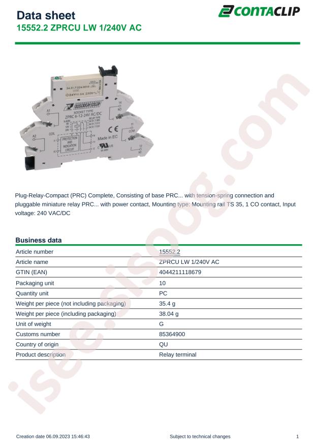 Conta-Clip, Inc. 15552.2