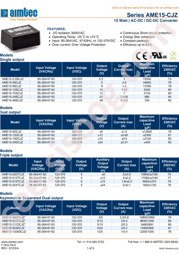 Aimtec AME15-512TCJZ