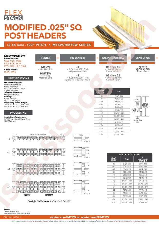 Samtec HMTSW-120-07-G-T-230