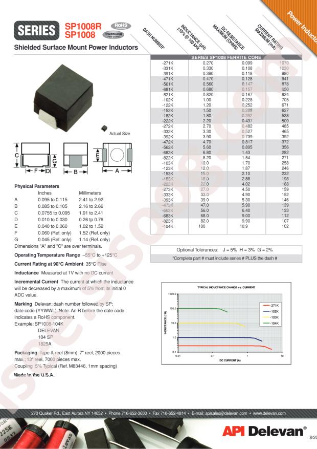API Delevan SP1008-472H